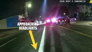 Female LAPD Officer Gets Demolished by a Drunk Driver While Walking Down Street.