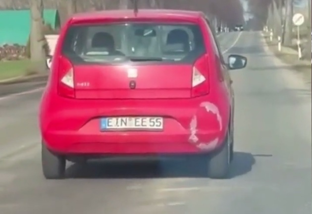 Woman nails Man on the side of the Road sending him flying. How did this happen