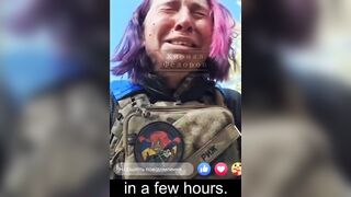 Pink Hair Ukrainian Paramedic Breaks Down, Begs For War to End.