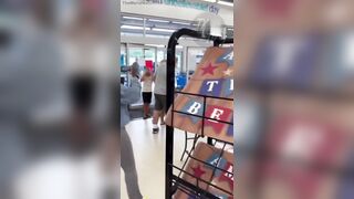 Crazy brawl Breaks out in a store