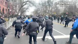 NYPD just tackled a man who allegedly set off a homemade smoke bomb.