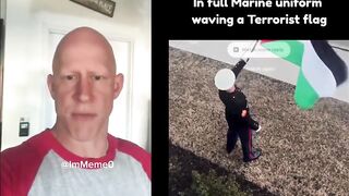 This is the clown "Marine" who broke his arm! (Palestinian wife)