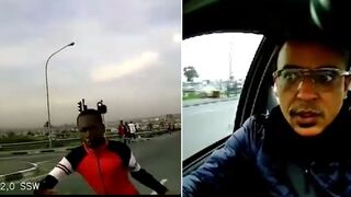 Guy Runs Over And Obliterates Armed Car Jacker!