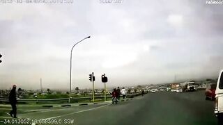 Guy Runs Over And Obliterates Armed Car Jacker!