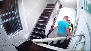 Tough guy thug brutally rugby tackles police officer down stairs – 'had a bad day'