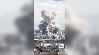 Insane footage captures airstrikes landing dangerously close to the Shahyad Tower in Tehran