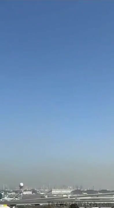 BREAKING: CONFIRMED FOOTAGE Shocking video shows Iranian drones striking near Dubai International Airport moments ago.