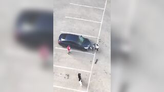 She Caught her Man Cheating in the Parking Lot