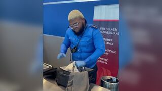 TSA Agent takes His Job VERY Seriously, this is Wild