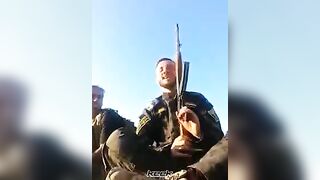 Group of Laughing, Loud, Singing Soldiers, forgot they were in a War Zone