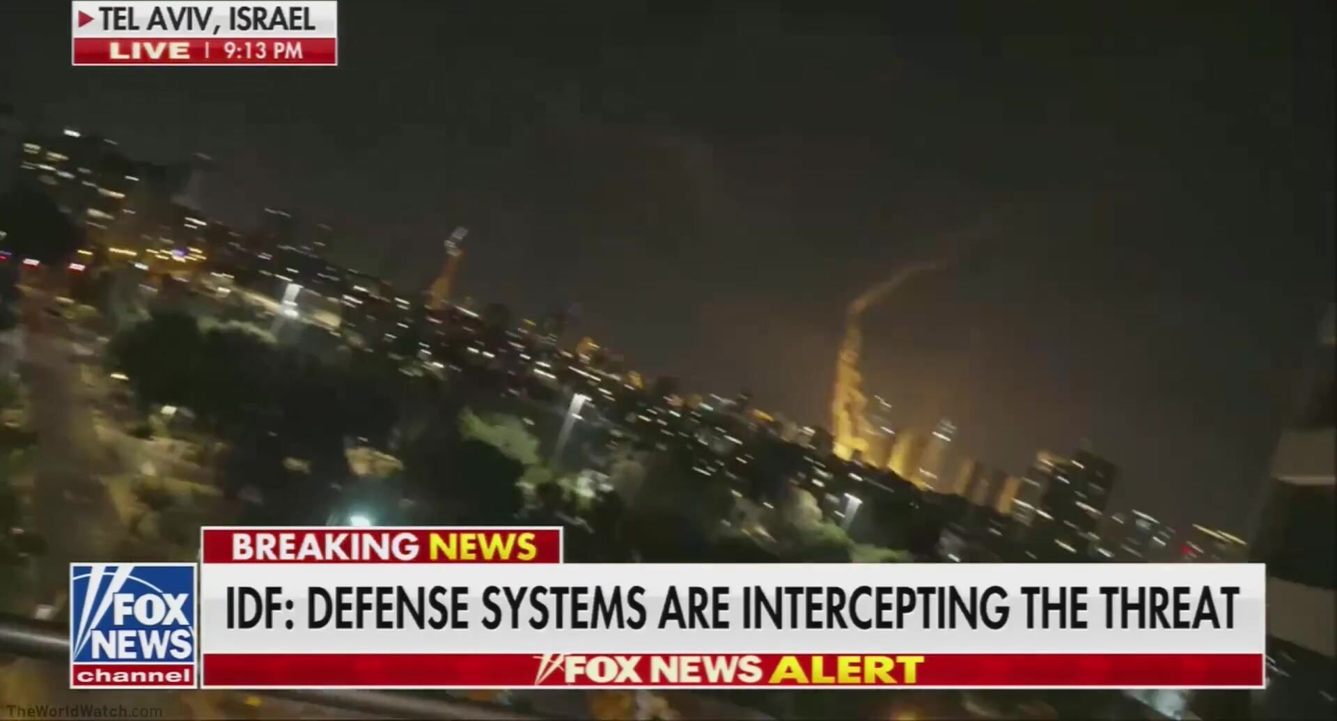 Missile Interceptions Happening Above Israel Sent From Iran
