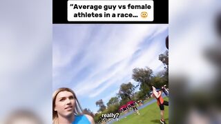Average guy vs female athletes in a race