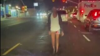 I think this Road Rage Girl might be better off in an Institution