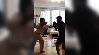 Sister with No Fighting Skills, Learns and Trains Her Brother into a Beast