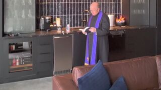 Priest Chad Ripperger blessing the Shawn Ryan Studio from Demons