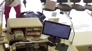 Civilian with Huge Handgun Stops Bank Robbery with the Trigger