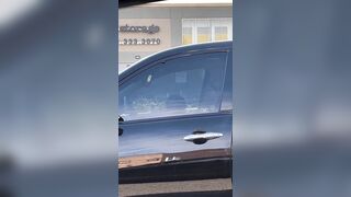 Girl giving Blowj*b in Parking Lot with Some Creepy Commentary from Recorder