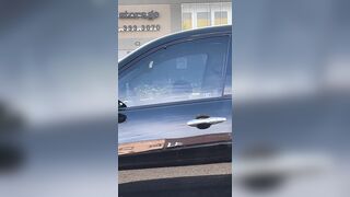 Girl giving Blowj*b in Parking Lot with Some Creepy Commentary from Recorder