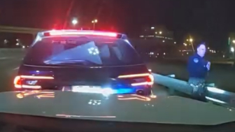 Texas police cruiser gets hit by a drunk driver during a traffic stop