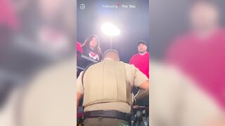 Guy pours a Beer on Somebody getting Arrested and Quickly Karma Police