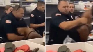Officer Unleashes his Inner Mike Tyson on Belligerent Woman Who Bites Him