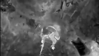 New Footage shows Drone land a Direct Hit on Infantryman