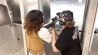 Little Woman vs. Powerful Sniper Rifle...Who ya Got?