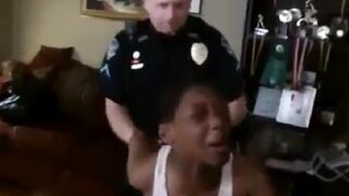 Father puts the Fear into his Misbehaving Son by having police officers "Arrest" Him