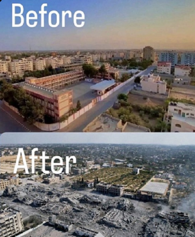 10/29/23023, Powerful Video Shows Areas Of Gaza Before And After