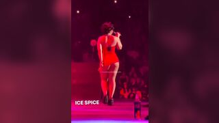 Rapper Ice Spice shows All her Fans her Ass, She is Wearing a G-String