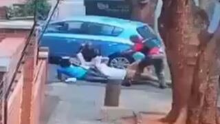 Private security guard confronts hijackers saving woman from terrifying experience