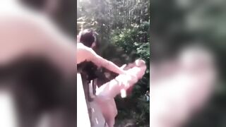 Girl spends 2 days in Jail after pushing her friend off a 60-Foot Bridge (Info in Description)