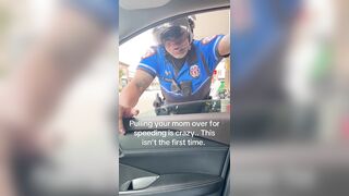 Houston officer pulled over his own mother after she was allegedly speeding again