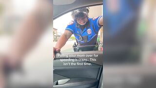 Houston officer pulled over his own mother after she was allegedly speeding again