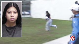 Anne Mae Demegillo was seen running out of jail after being charged with manslaughter