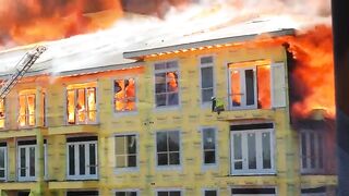 Construction Worker stuck in Burning Hardcore Fire