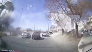 Video taken from a Dashcam during the Strike on Iran