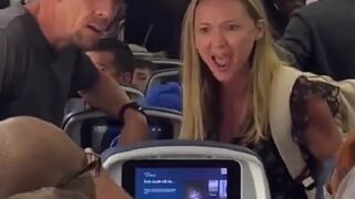 Vicious Karen goes Nuts because She wants to Put her Seat Back