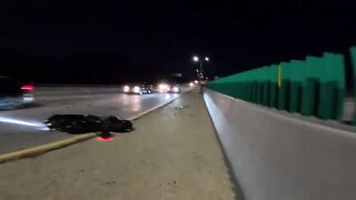 Female Motorcyclist Sliding at 100+ MPH (Includes Aftermath