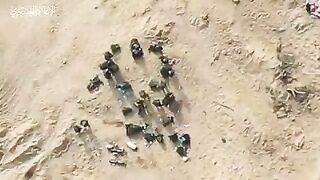 Hamas Drone drops Drops Grenade in Middle of Israeli Infantry (Watch until End)