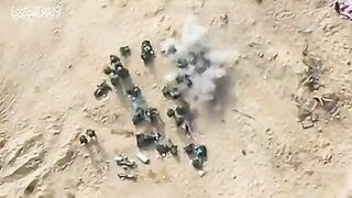 Hamas Drone drops Drops Grenade in Middle of Israeli Infantry (Watch until End)