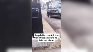 Drunk illegal alien truck driver crashed into multiple vehicles and fences in NYC