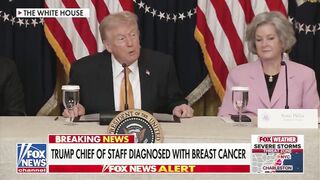 BREAKING: President Trump addressed Susie Wiles' early-stage breast cancer diagnosis