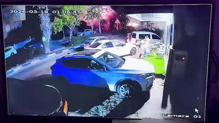 "Surveillance camera footage shows the moment a cluster bomb fell in Kafr Qasim."