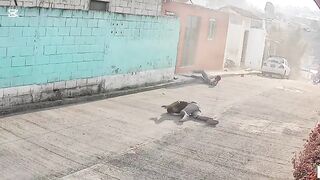 Motorcycle riders are thrown "into the air" after crash in San José Pinula