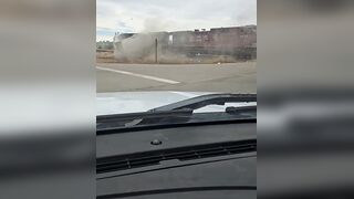 Train rips through semi-trailer stopped on tracks in Canada