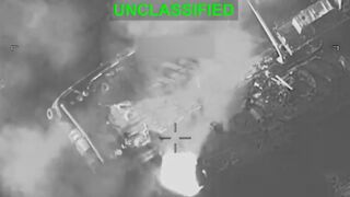 U.S. forces are destroying Iranian naval targets that threaten international shipping in and near the Strait of Hormuz