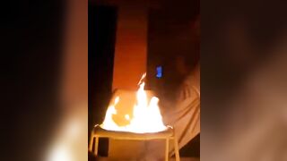 Darwin Winner Simply Sets Himself on Fire