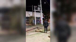 Man makes Contact with High Voltage Generator to End his Life Instantly.