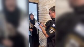Visit from Israeli Police for posting Pro-Hamas videos on social media while living in Israel.